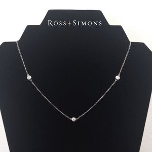 Ross-Simons Silver Necklace with White Highlights